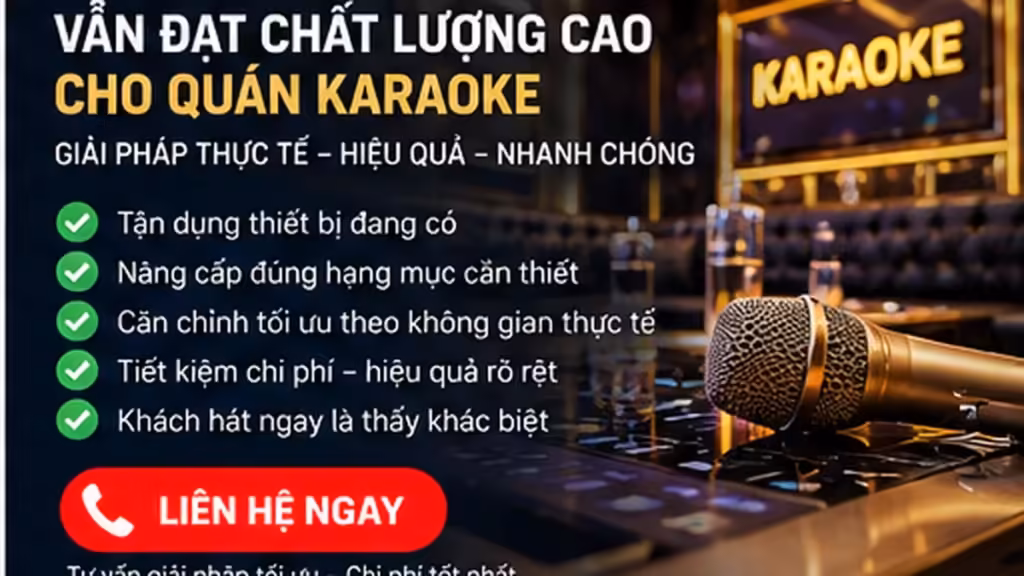 Minh họa quy trình kỹ thuật Dịch vụ bảo trì và setup lại âm thanh karaoke trọn gói tại Hà Nội và miền Bắc – Thành Digital Store