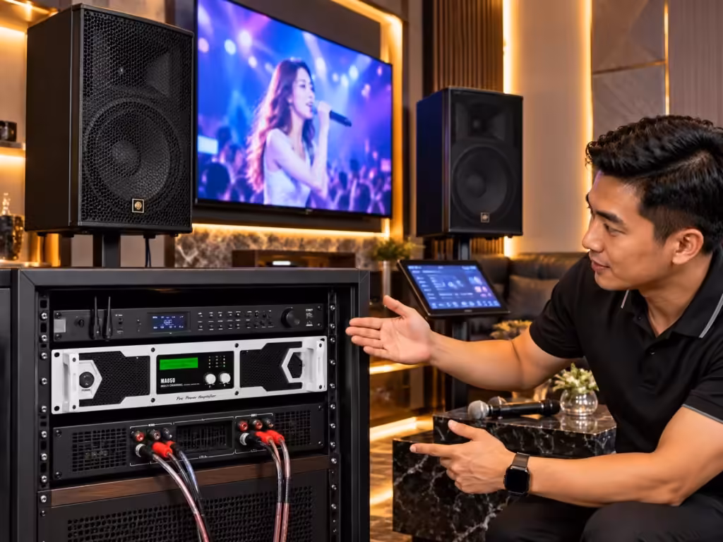 Ảnh minh họa Dapro MA850 phối ghép loa full-range - Dapro MA850 cho phòng karaoke kinh doanh: Công suất, độ ổn định và bài toán đầu tư