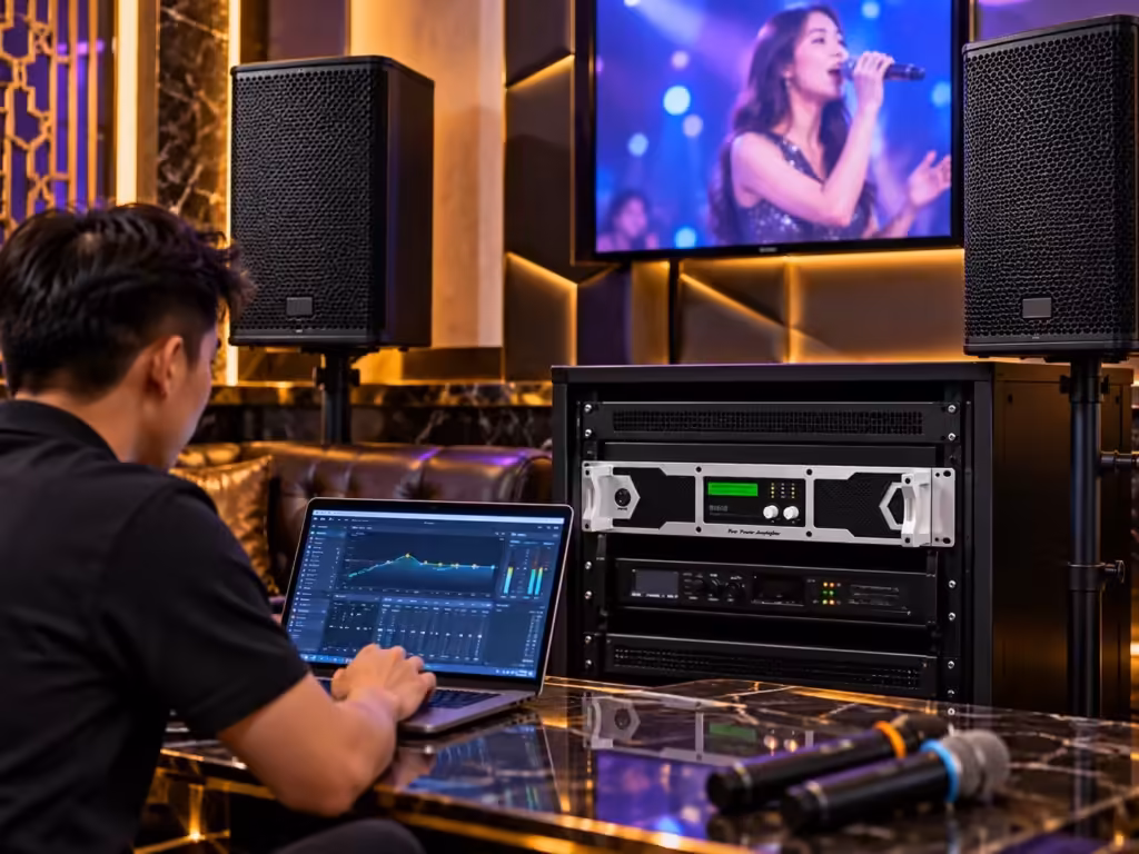 Ảnh minh họa Dapro MA850 phối ghép loa full-range - Dapro MA850 cho phòng karaoke kinh doanh: Công suất, độ ổn định và bài toán đầu tư