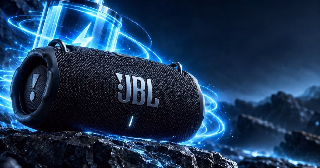 Loa JBL xách tay với hiệu ứng năng lượng pin