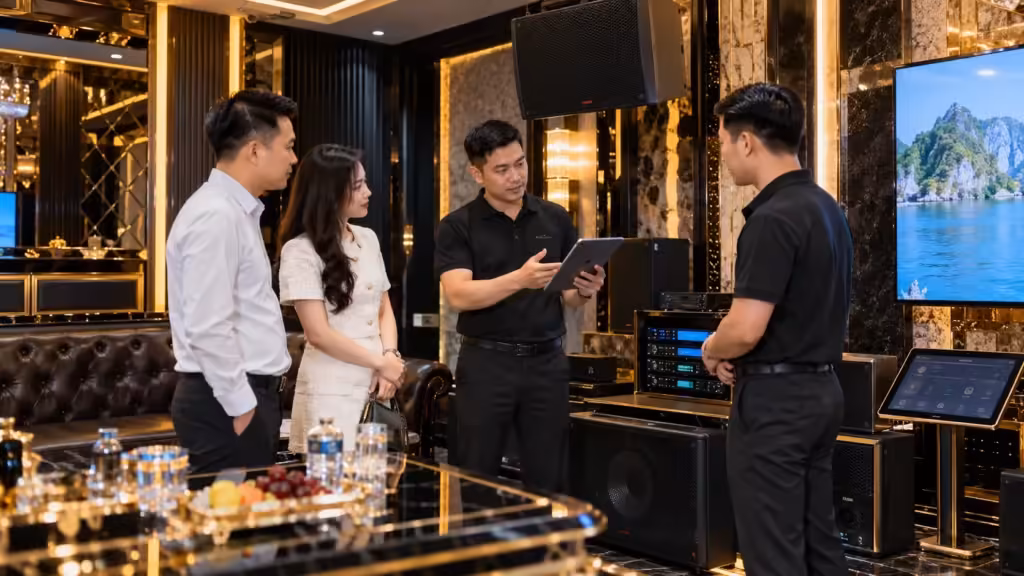 Hình minh họa: Lắp đặt âm thanh karaoke kinh doanh theo ngân sách: đầu tư đúng để sớm vận hành - Thành Digital Store