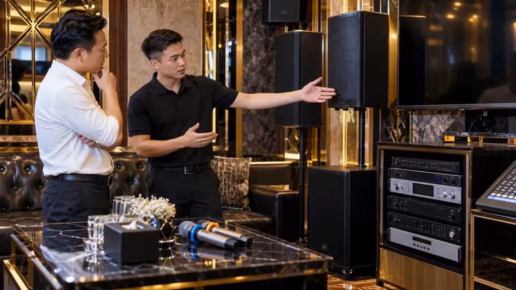 Hình minh họa nội dung: Lắp đặt karaoke kinh doanh với JBL, BMB và các thương hiệu âm thanh nổi tiếng - Thành Digital Store