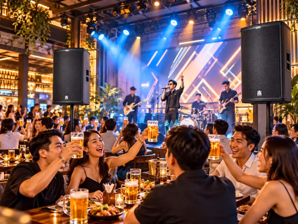 Hình minh họa nội dung: Loa Amate Nítid N15P cho beer club – Giải pháp full-range tươi sáng, giàu năng lượng cho không gian sôi động - Thành Digital Store