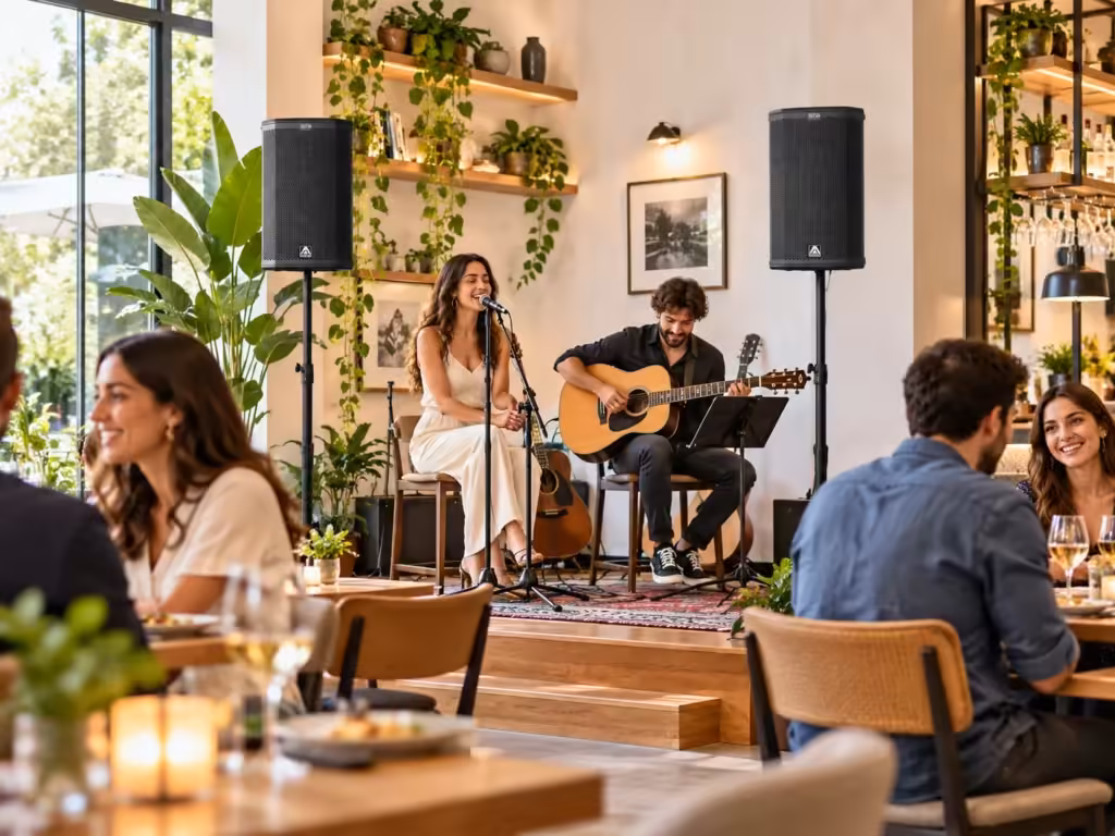 Hình minh họa: Loa Amate Nítid S10P cho nhà hàng và café âm nhạc – Nhỏ gọn, sáng tiếng và đẹp không gian - Thành Digital Store