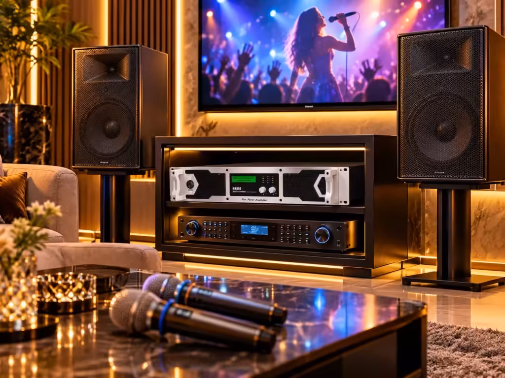 Ảnh minh họa Dapro MA850 phối ghép loa full-range - Phối ghép Dapro MA850 với loa châu Âu: Giải pháp karaoke gia đình mạnh mẽ, dễ hát