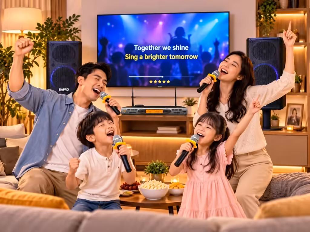 Minh họa ứng dụng micro Dapro K9900 trong hệ thống karaoke