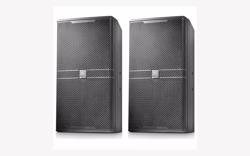 Đôi loa JBL KP Series thực tế minh họa JBL KP4012 cho karaoke gia đình