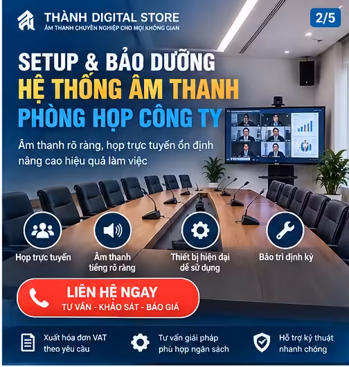 Ảnh minh họa kiểm tra và setup hệ thống âm thanh cho setup âm thanh phòng họp công ty