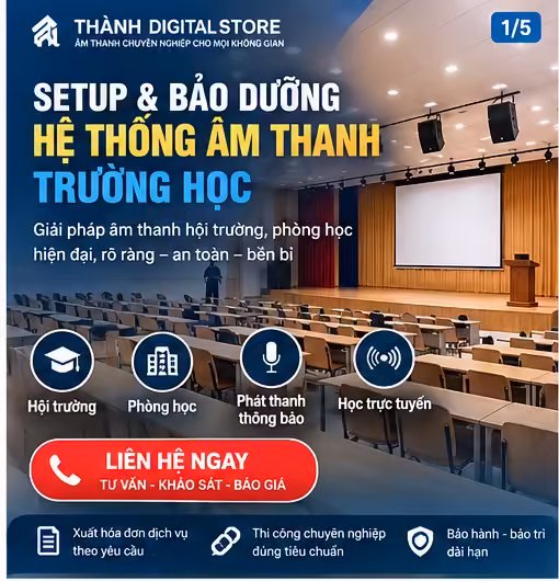 Ảnh minh họa kiểm tra và setup hệ thống âm thanh cho setup bảo dưỡng âm thanh trường học