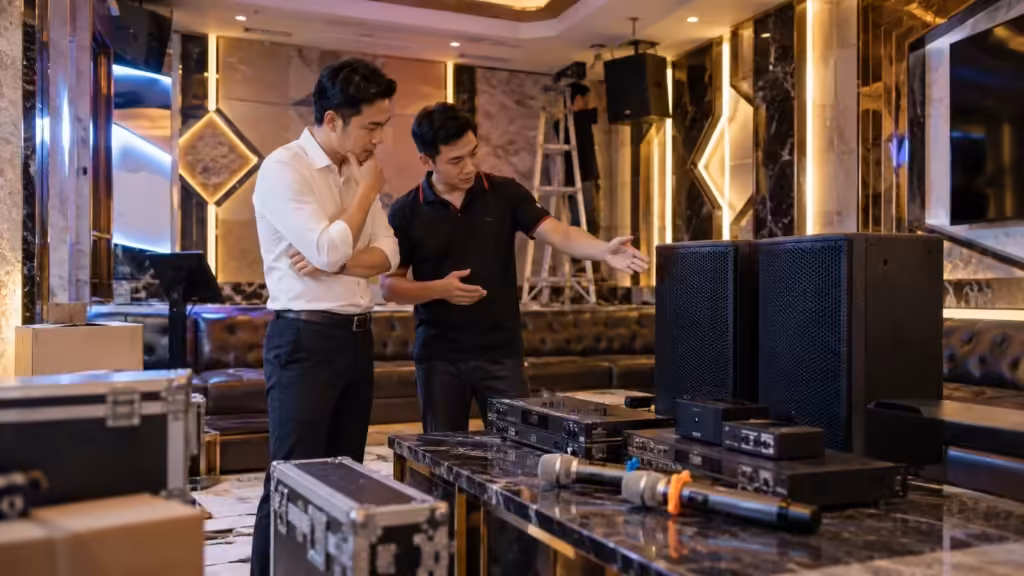 Hình minh họa nội dung: Thiết kế và lắp đặt hệ thống âm thanh karaoke kinh doanh trọn gói từ A đến Z - Thành Digital Store