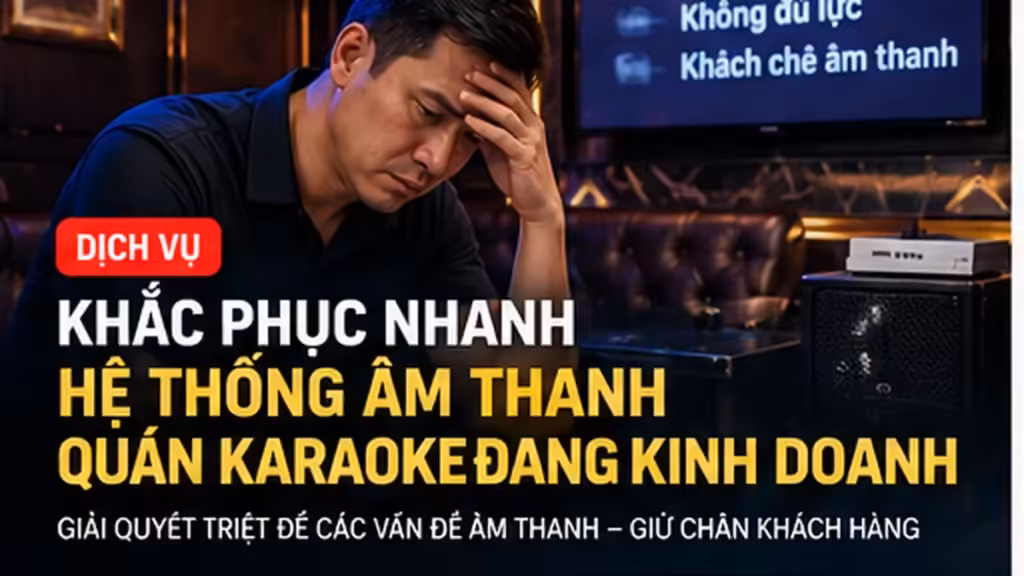 Ảnh minh họa Dàn âm thanh karaoke xuống cấp khiến khách phàn nàn? Giải pháp setup lại nhanh, tiết kiệm cho chủ quán